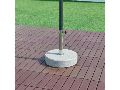 Granieten Parasolvoet met Verzonken Handgreep en Diverse Adapters