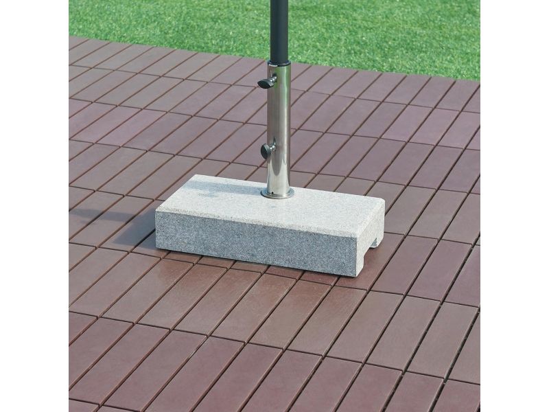 Granieten Parasolvoet met Verzonken Handgreep voor Stabiele Ondersteuning van Parasolstokken