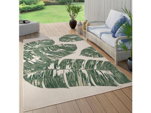 Groen Buitenkleed met Palm Jungle Patroon voor Balkon en Terras