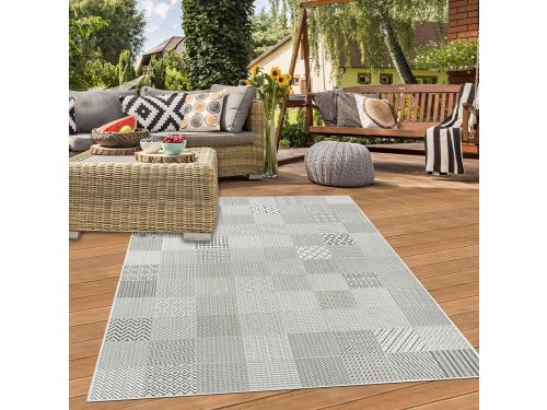 Groot Buitenkleed Lichtgrijs 200x290 cm Weerbestendig Anti-UV Tuinkleed