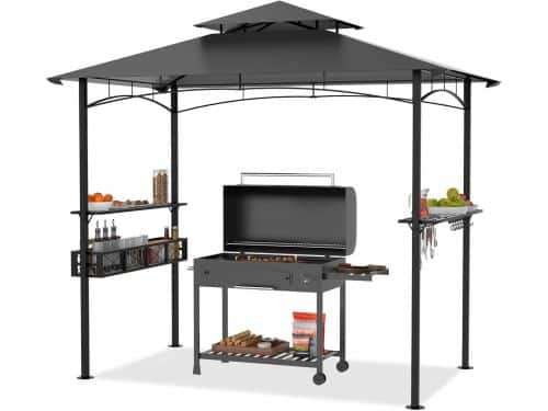 Groot Grillpaviljoen met Bartafels en Dubbellaags Dak voor Tuin en