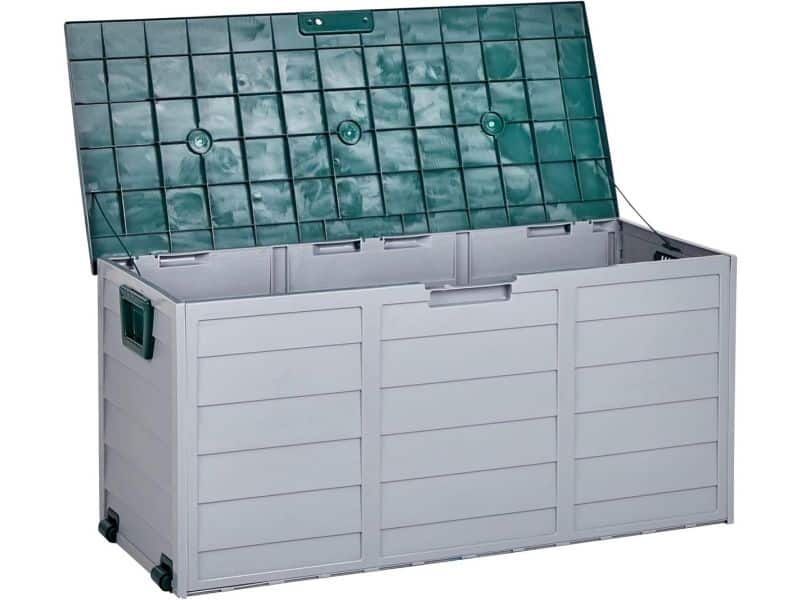 Grote Kunststof Tuinkist op Wielen - Waterdichte Buiten Opbergbox voor
