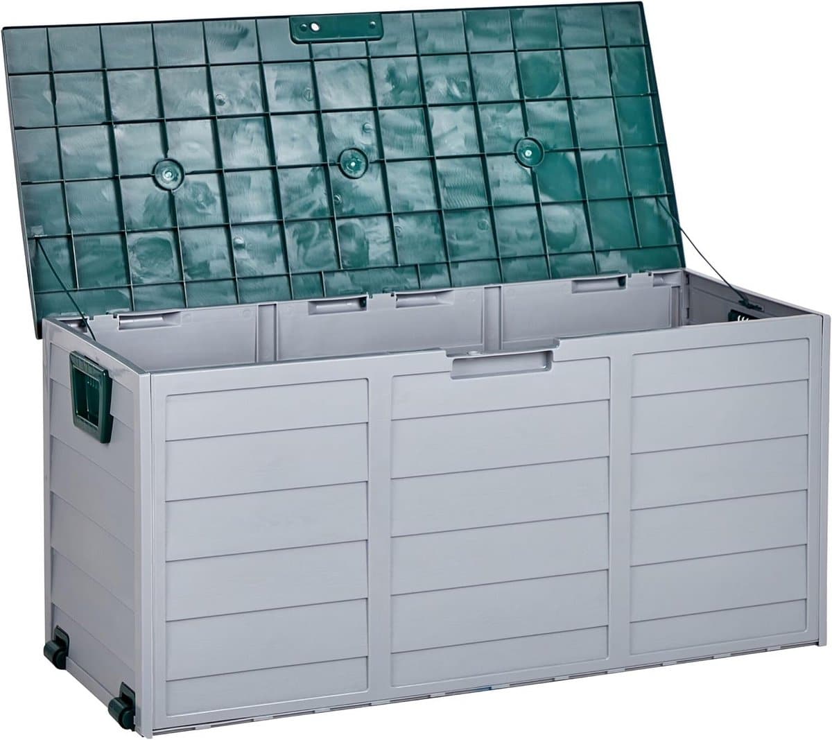 grote kunststof tuinkist op wielen waterdichte buiten opbergbox voor