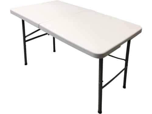 Grote Rechthoekige Klaptafel Hars en Metaal - 122x61 cm