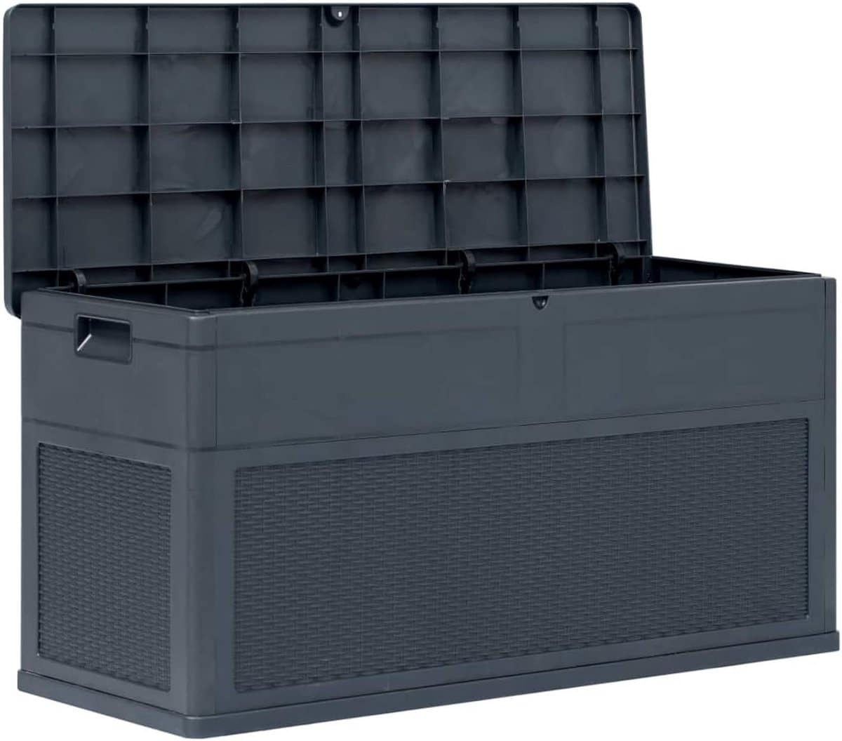 grote tuinkist antraciet waterdichte kunststof opbergbox buiten