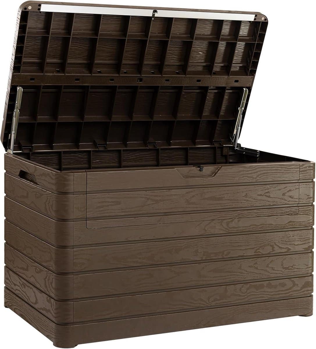 grote tuinopbergkist 970 liter weerbestendige houtlook opbergbox buiten