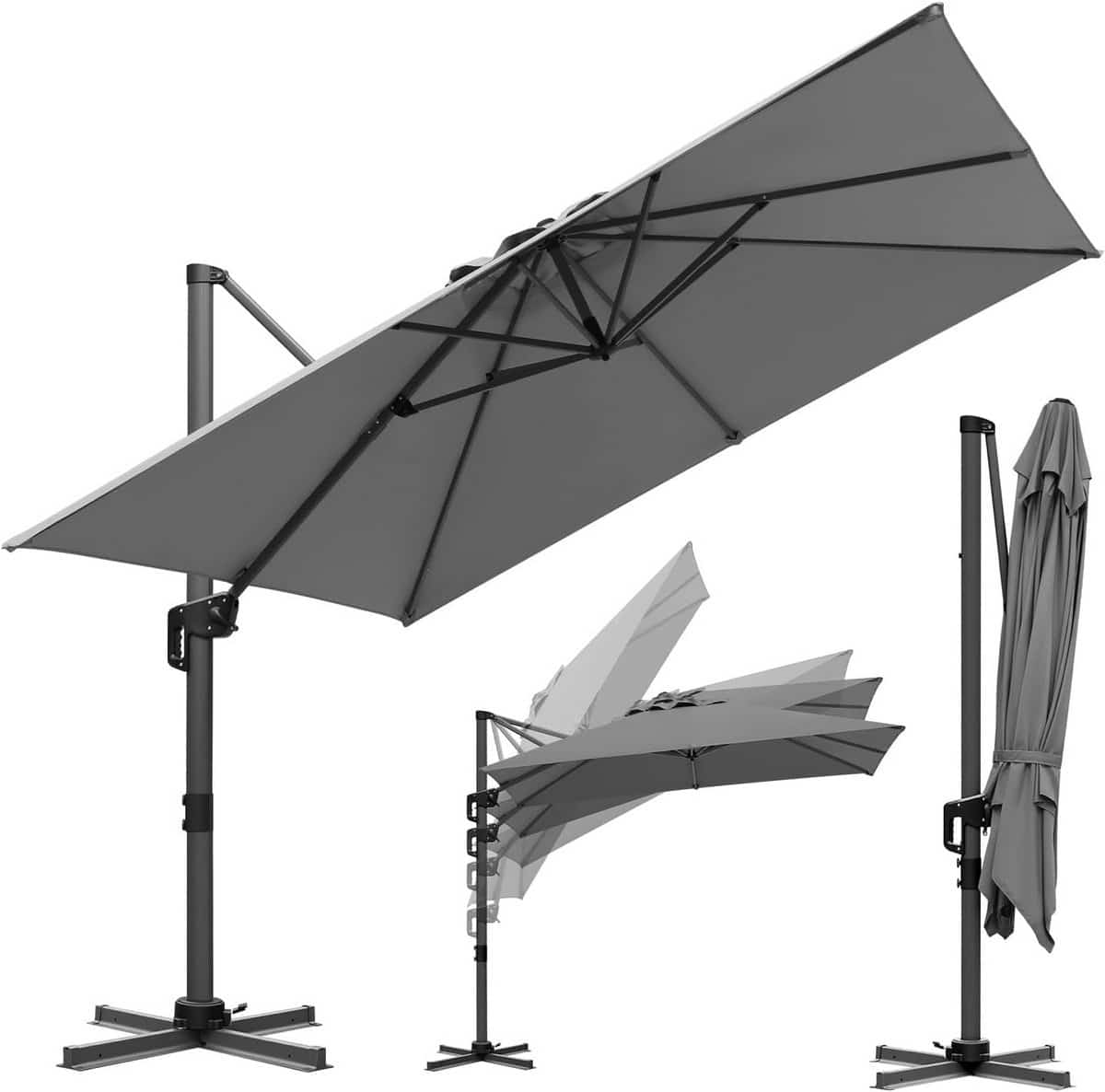 grote tuinparasol zweefparasol marktscherm terras zonwering 360