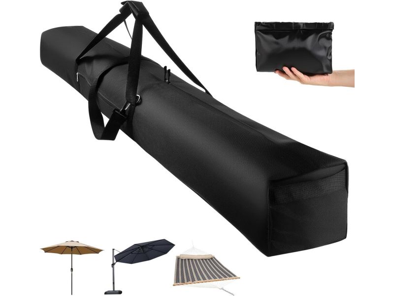 Grote Universele Parasolhoes met Dubbele Rits en Gewatteerde Draagband