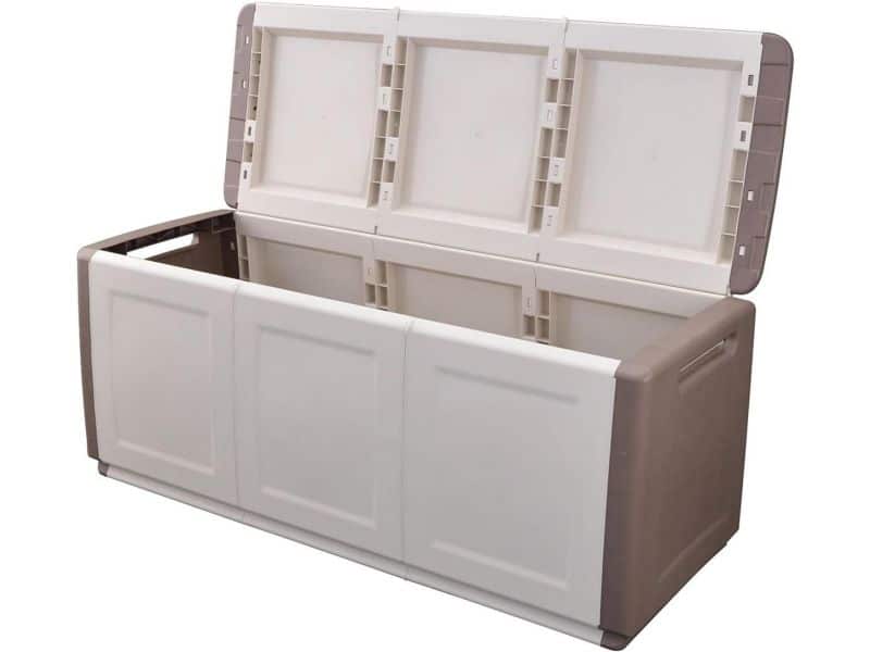 Grote Waterdichte Opbergbox Tuin of Garage - 330 Liter Beige