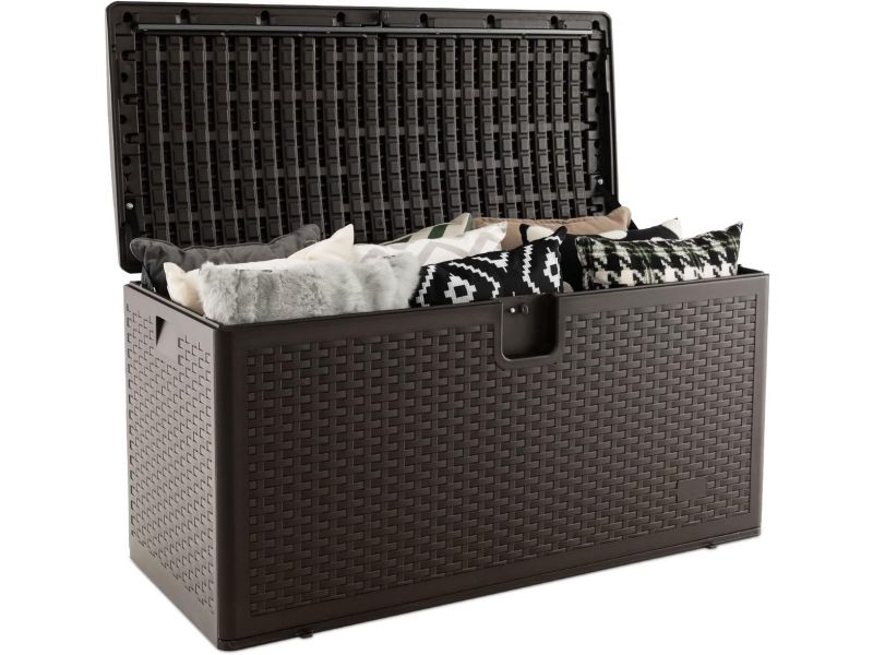 Grote Waterdichte Tuinbox Kunststof Rotanlook Ruime Buitenopslag