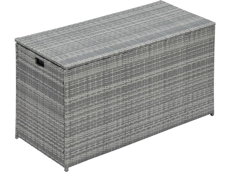 Grote Weerbestendige Kussenbox - Tuin Opbergbox 700L Rotan Grijs
