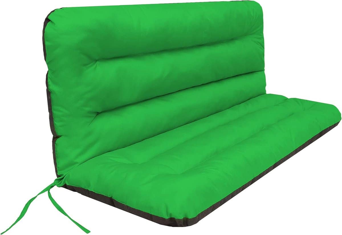 grote zit en rugkussen voor schommelbank 180 cm groen