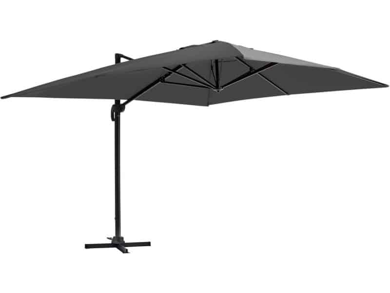 Grote Zweefparasol 3x4 Meter Aluminium Antracietgrijs 12m² Schaduw