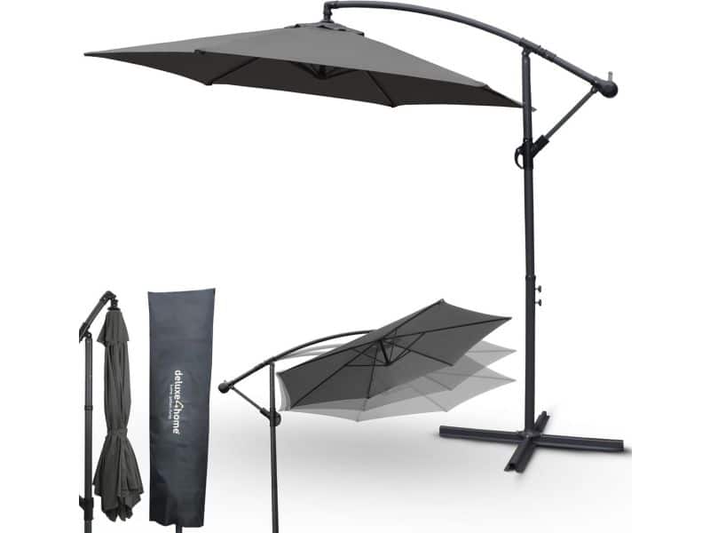 Grote Zweefparasol Ø270 cm - Hangparasol voor Terras en Tuin