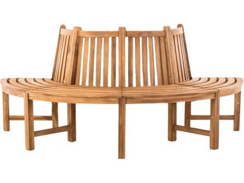 Halfronde Boombank van Massief Teakhout - 200 cm