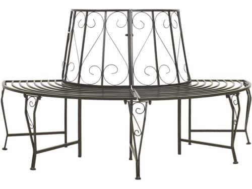 Halfronde Boombank voor Buiten in Sterk Staal