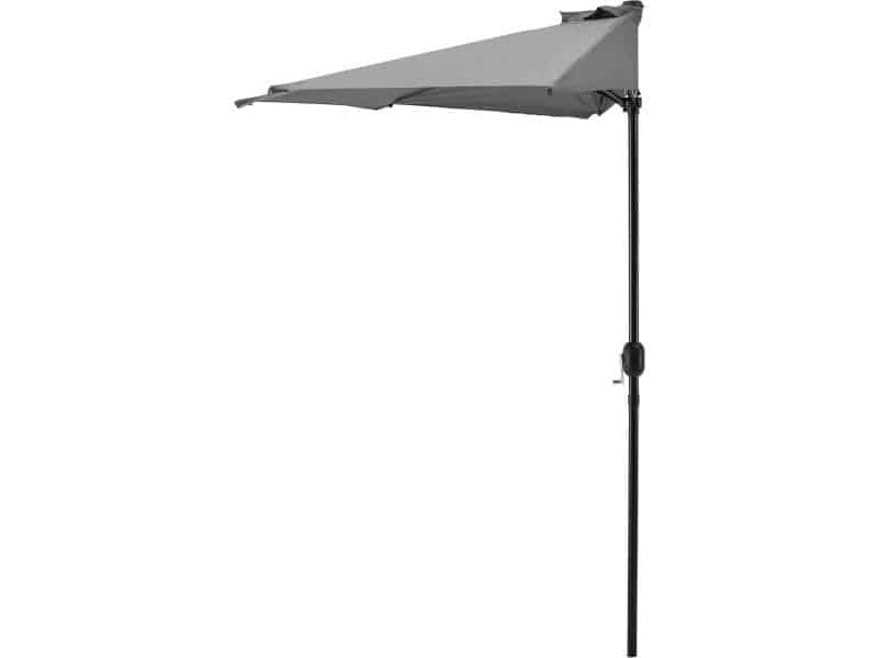 Halfronde parasol voor balkon of terras 300x150x230 cm - Grijs