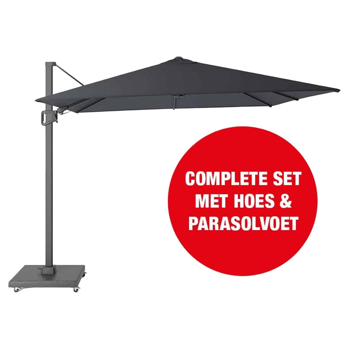 halifax zweefparasol set 300×300 cm antraciet buitengewoon de boet buitengewoon de boet