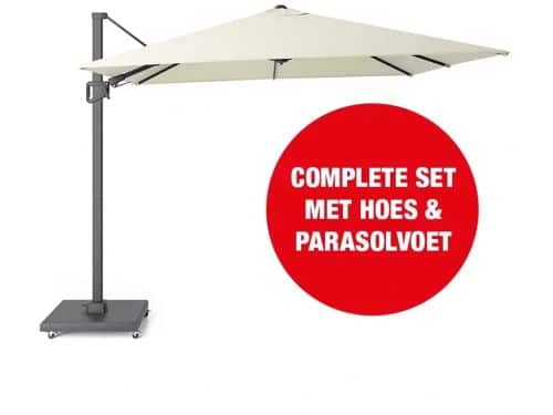 Halifax Zweefparasol Set 300x300 cm - Ecru