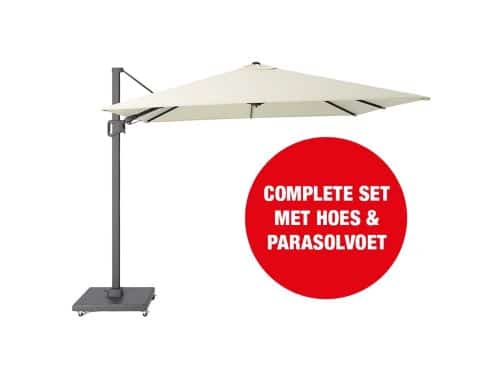 Halifax Zweefparasol Set 300x300 cm Ecru Buitengewoon de Boet - Buitengewoon de boet