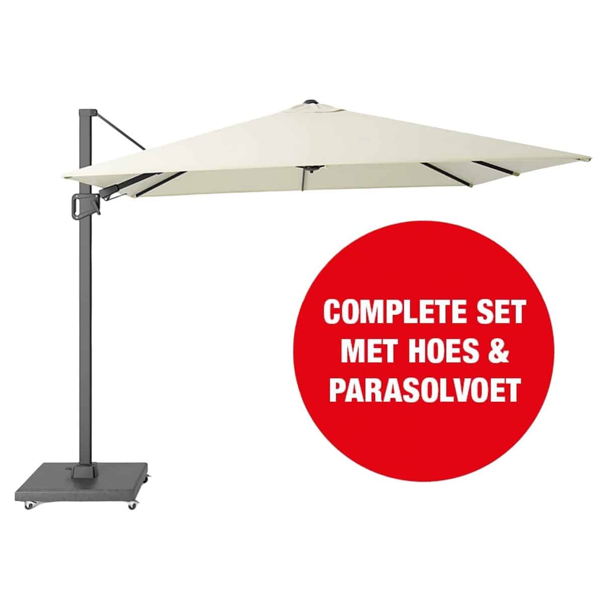 halifax zweefparasol set 300×300 cm ecru buitengewoon de boet buitengewoon de boet