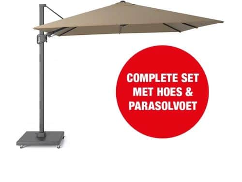 Halifax Zweefparasol Set 300x300 cm - Taupe