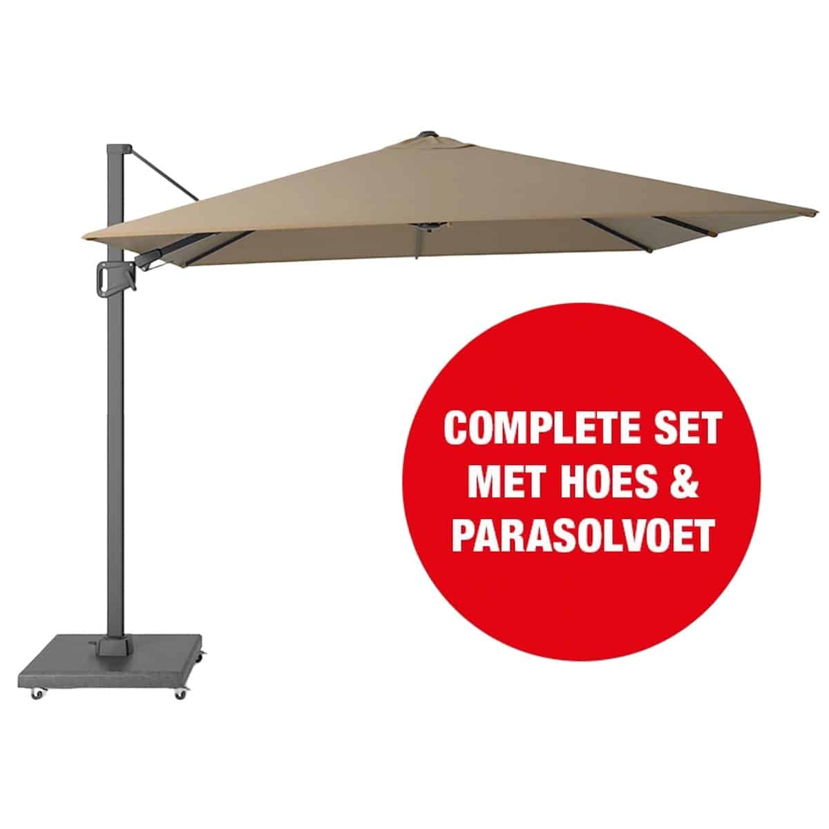 halifax zweefparasol set 300×300 cm taupe buitengewoon de boet buitengewoon de boet