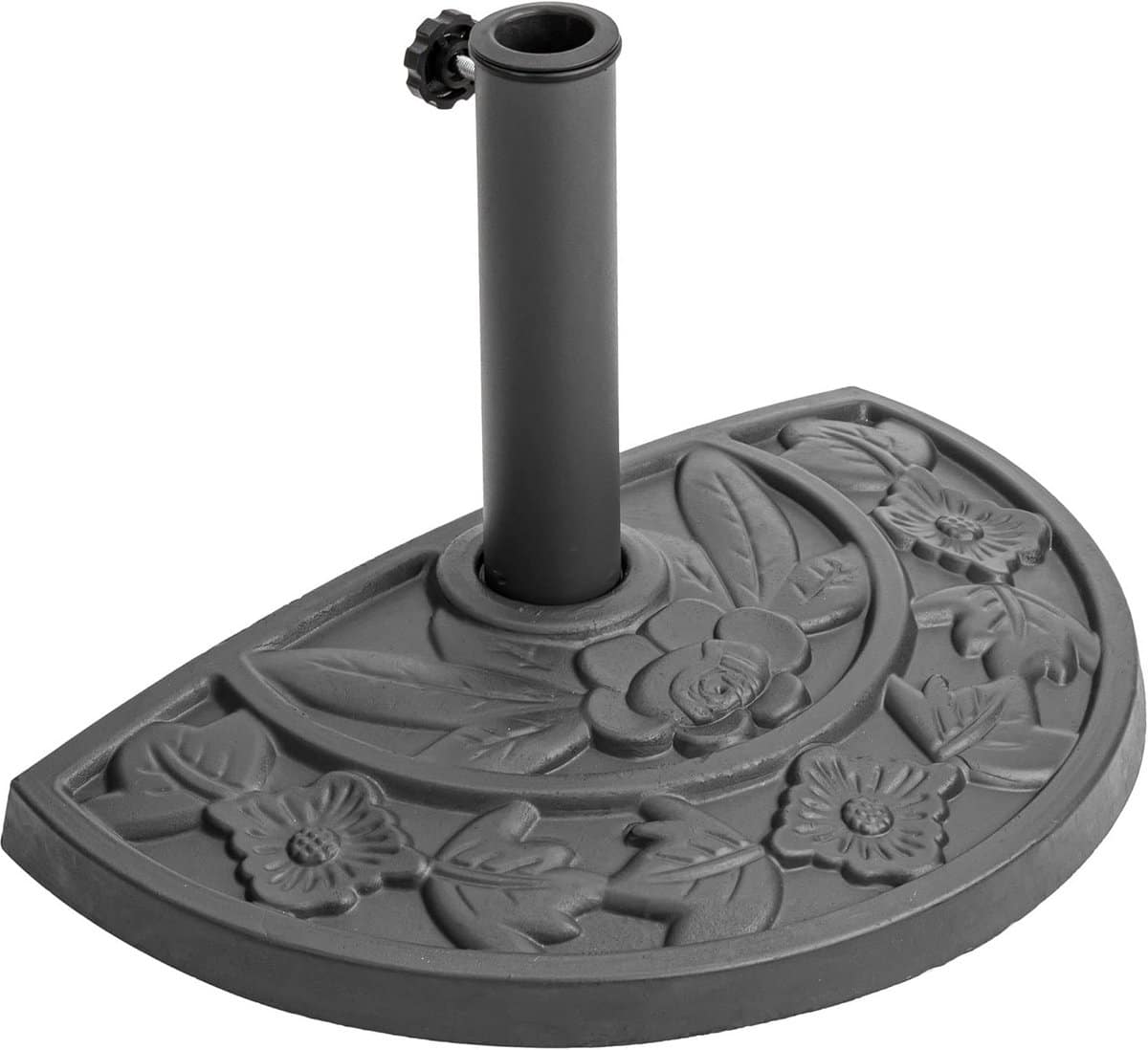 halve ronde parasolvoet grijs 9kg stevig en stabiel voor