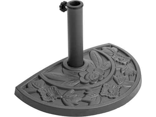 Halve Ronde Parasolvoet Grijs 9kg - Stevig en Stabiel voor