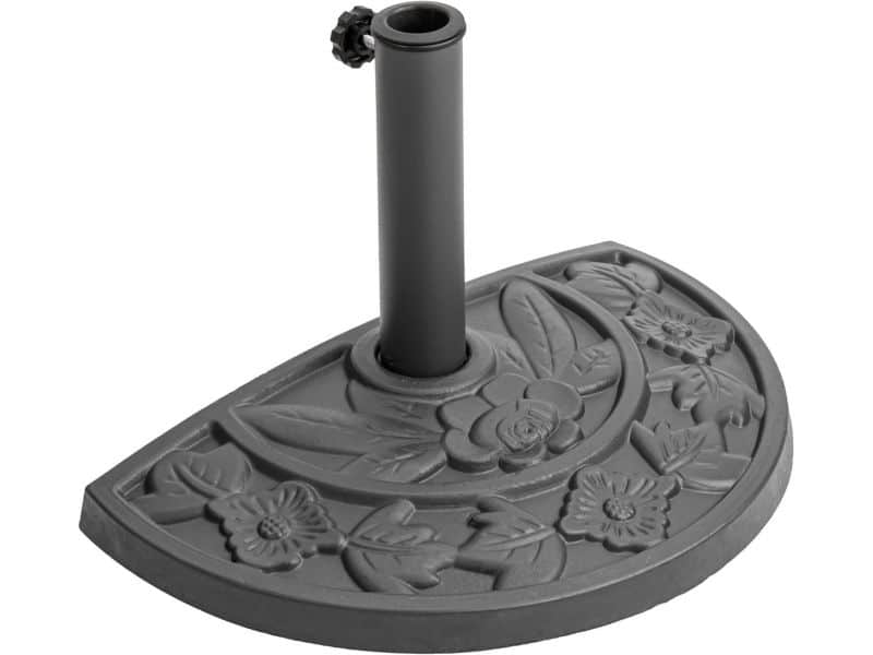 Halve Ronde Parasolvoet Grijs 9kg - Stevig en Stabiel voor