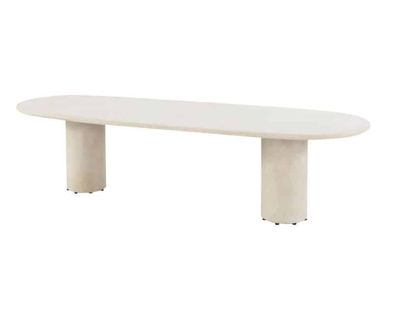 hampton dining tafel zand ovaal mortex 300×110 cm 4so 4so