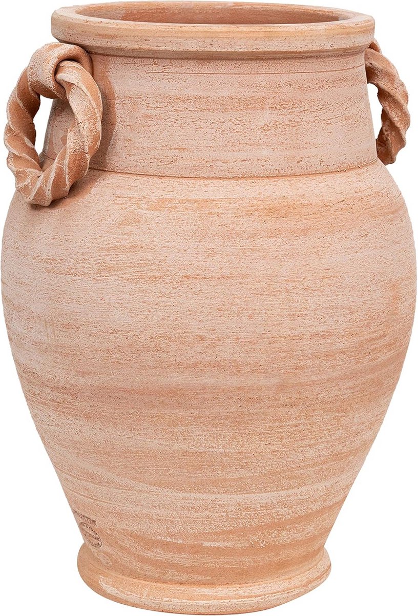 handgemaakte terracotta parasolvoet geschikt voor binnen en buiten