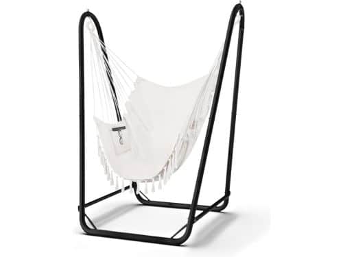 Hangstoel met Standaard - 158KG - Zwart - Katoen