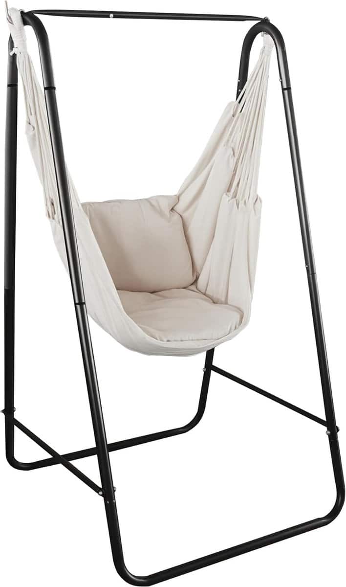 hangstoel met standaard egg chair cocoon woonstijl