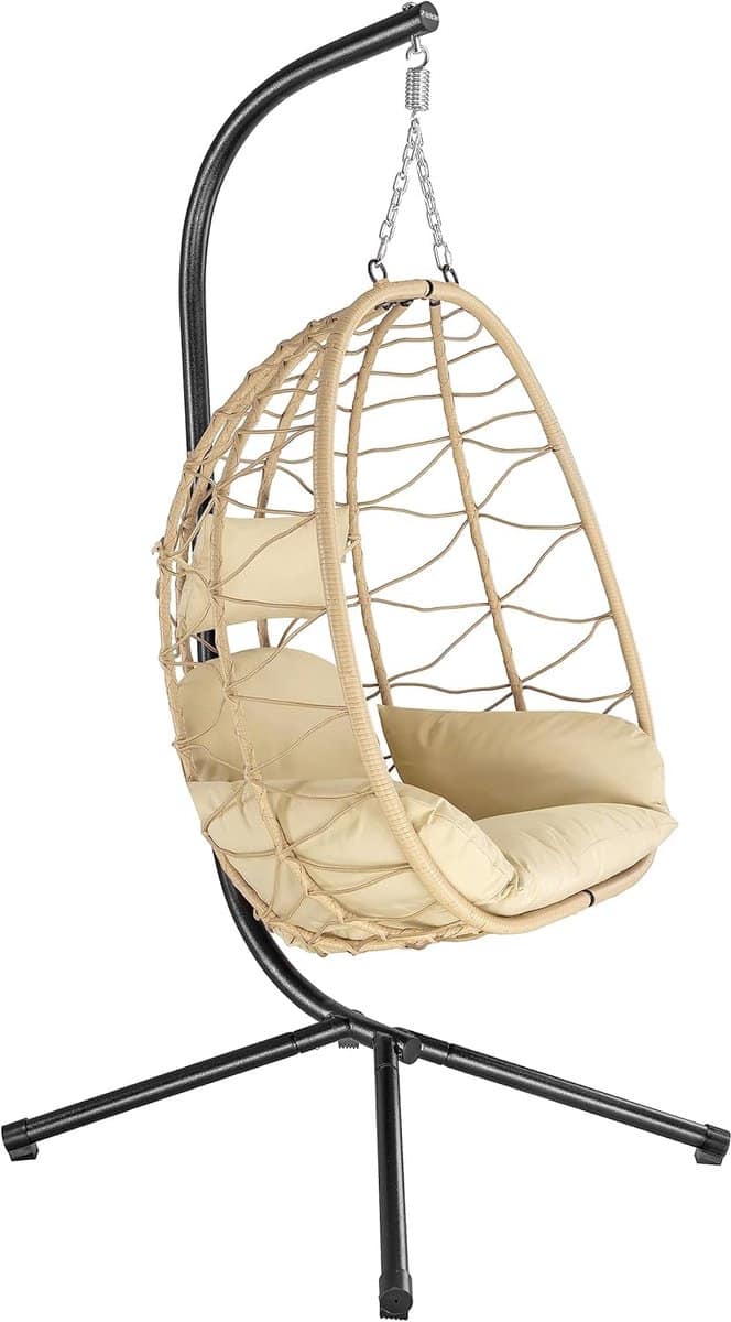 hangstoel met standaard egg chair cocoon zitmeubel