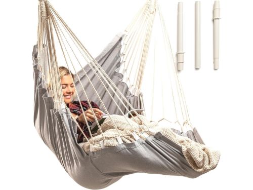 Hangstoel met Voetensteun - Binnen en Buiten - Eenvoudige Montage