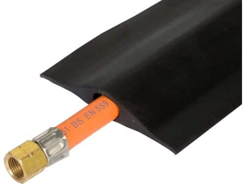 Happy Cocooning Rubber Gasslang Beschermprofiel - Zwart Rubber - 100x10x1.8