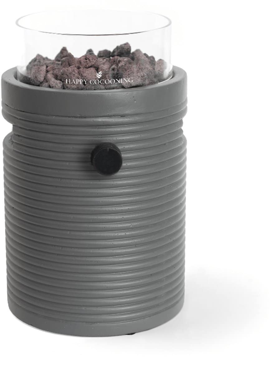 happy cocooning tafelbrander lumi groove smokey anthracite Ø 21.5