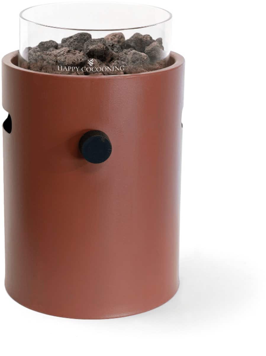 happy cocooning tafelbrander lumi steel coral red Ø 21.5