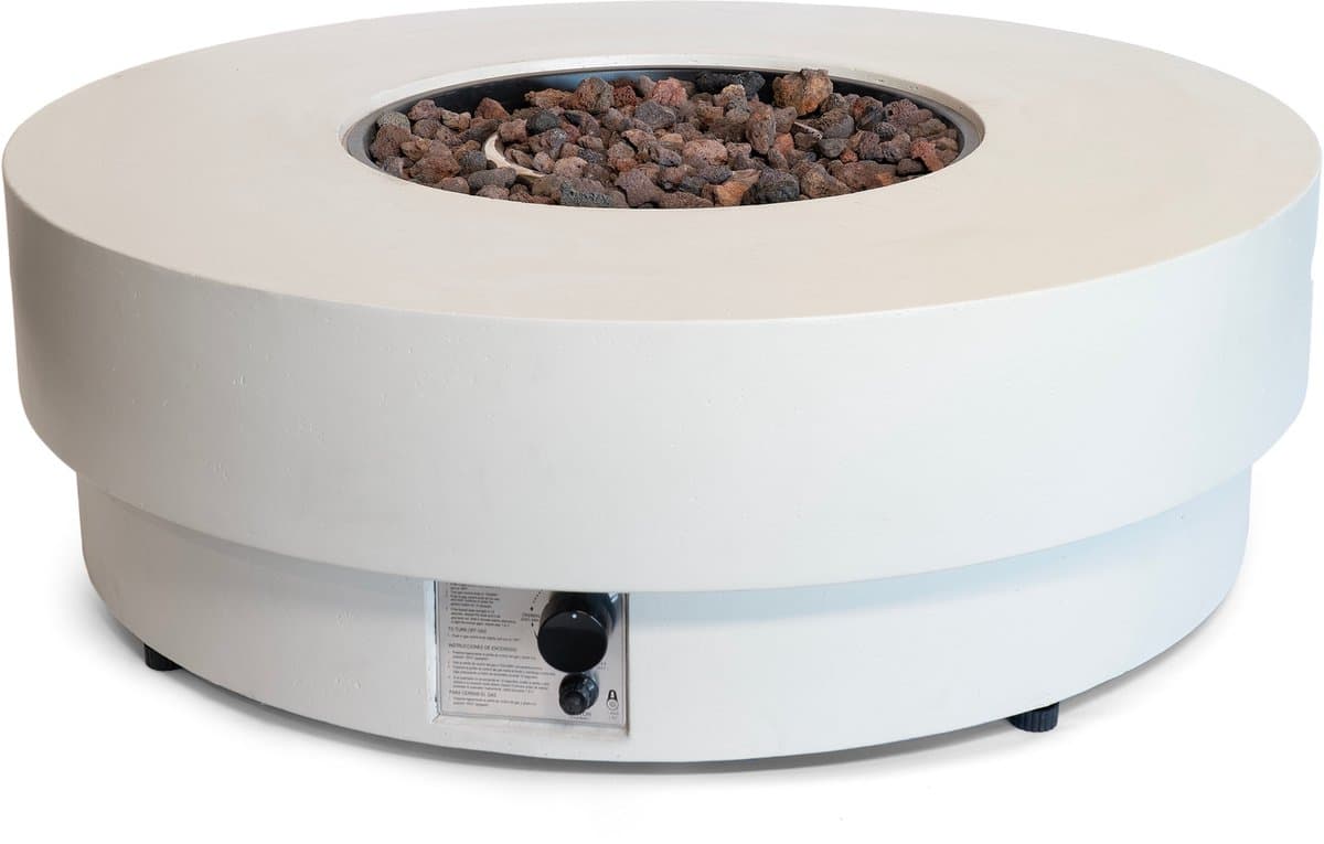 happy cocooning vuurtafel estate round 105 oyster composiet