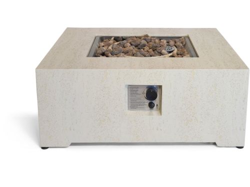 Happy Cocooning Vuurtafel Estate Square 88 Travertin - Composiet