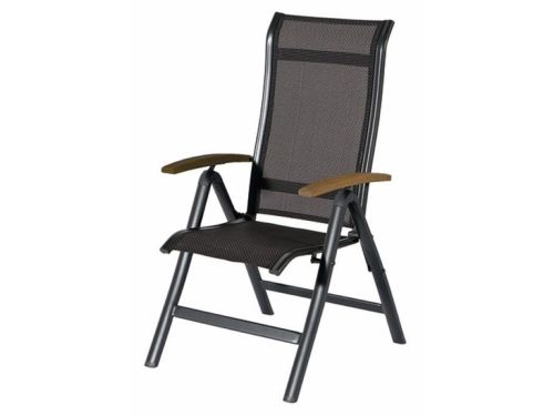 Hartman Alice verstelbare tuinstoel - grijs frame en doek