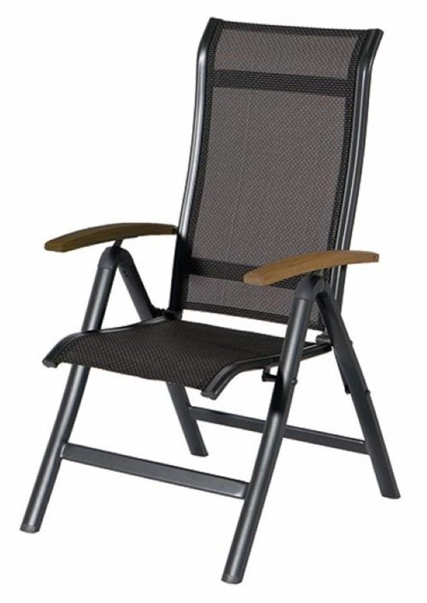 hartman alice verstelbare tuinstoel grijs frame en doek