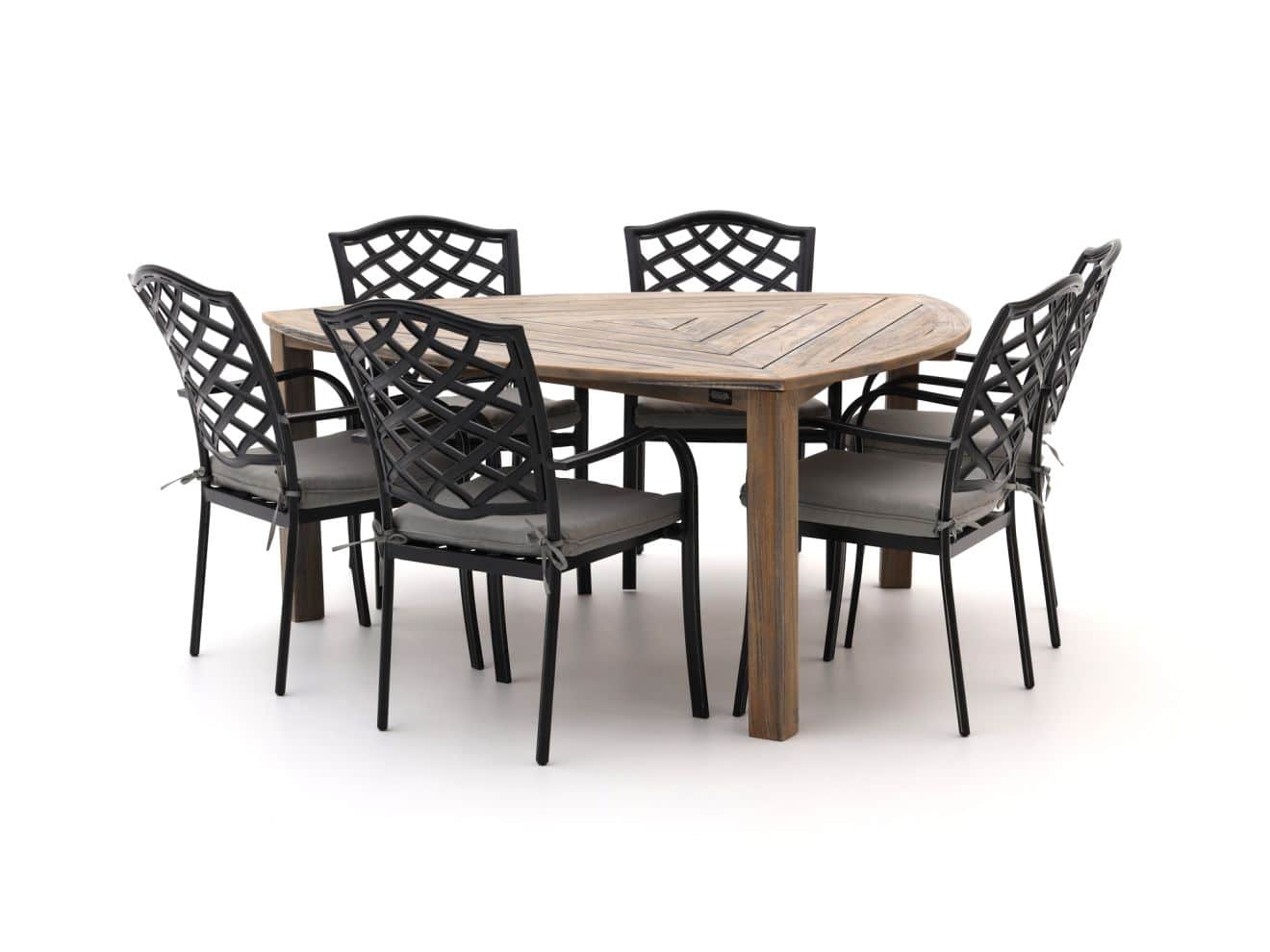 hartman berkeley/triangular 170cm dining tuinset 7 delig laagste prijsgarantie!