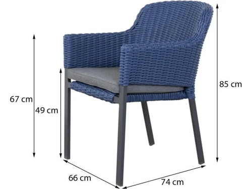 Hartman Cairo tuinstoel xerix - grey - Inclusief kussen