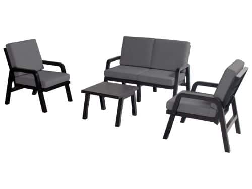 Hartman Eden loungeset 2-zits bank met 2 loungestoelen en 1 tafel 60 x 60