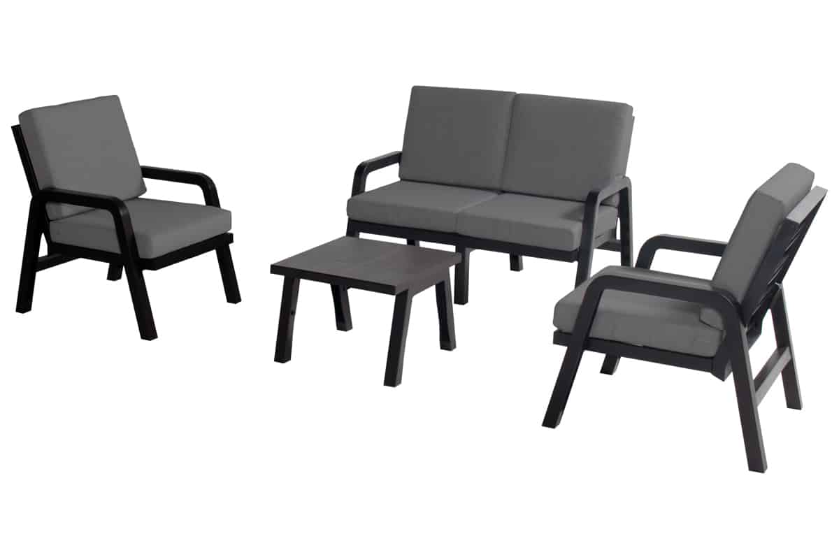 hartman eden loungeset 2 zits bank met 2 loungestoelen en 1 tafel 60 x 60