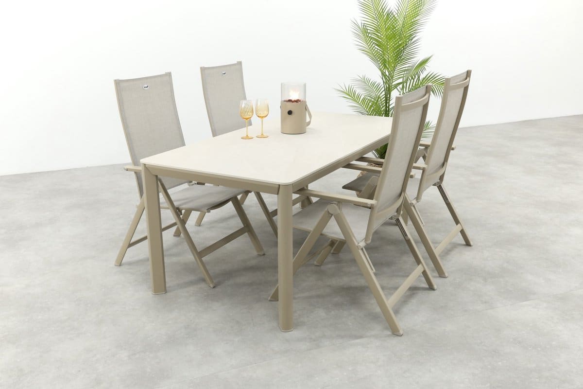 hartman napoli/kyra verstelbare tuinset voor 4 personen 180×90 cm.