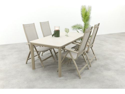 Hartman Roma/Kyra verstelbare tuinset voor 4 personen 180x90 cm.