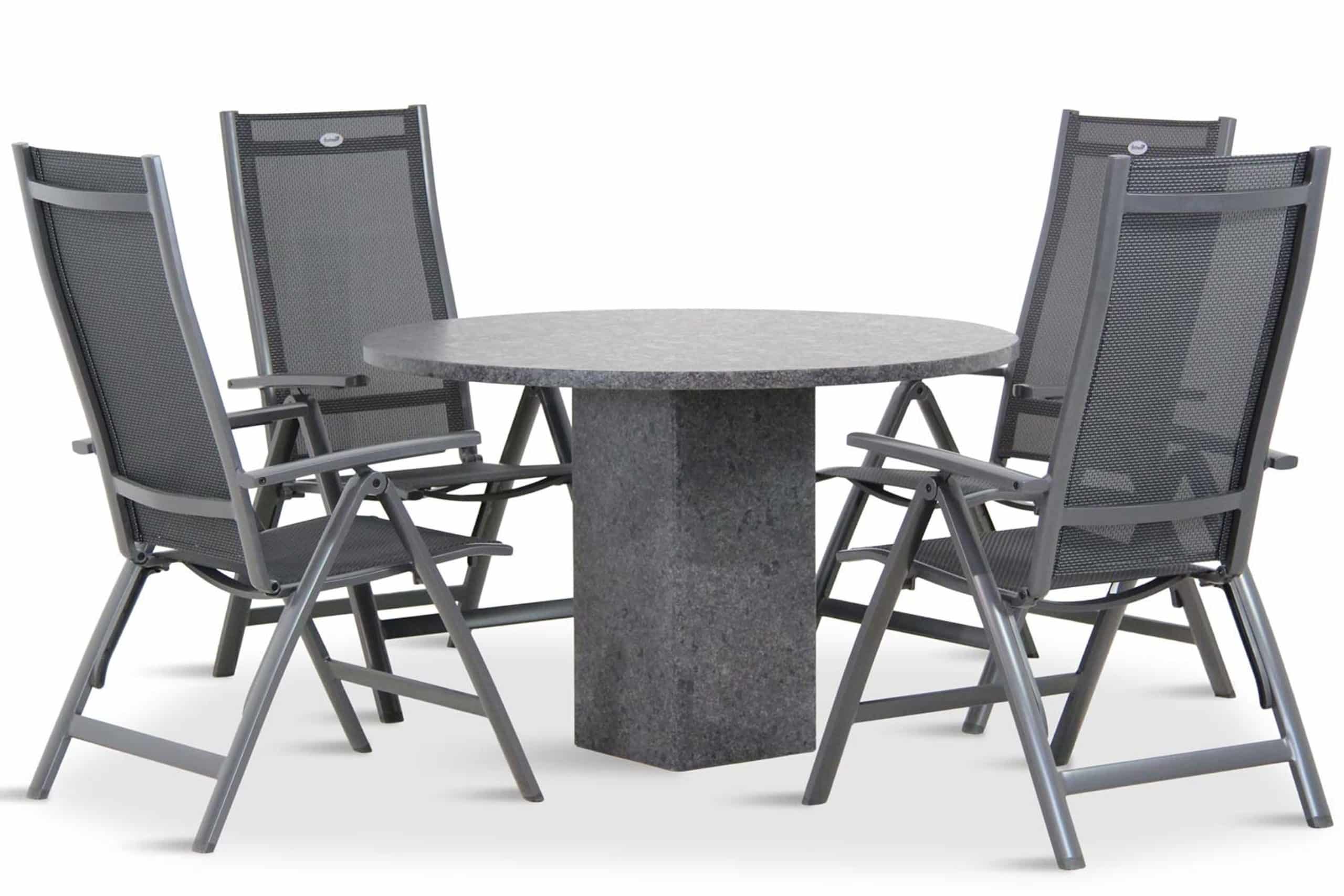 hartman royal club/graniet 120 cm dining tuinset 5 delig